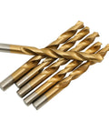 Heavy Duty 115 Piece Cobalt Drill Bit Set High Speed Steel Twist Bits For Hardened Metal And Stainless Steel With Box And Size Index A-z, gold bits
