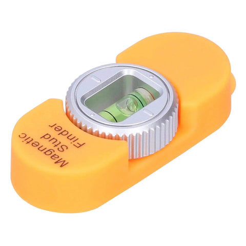 Vistreck Magnetic Stud Finder with Level Gauge for Easy Metal Detection, compact orange device with built-in level.