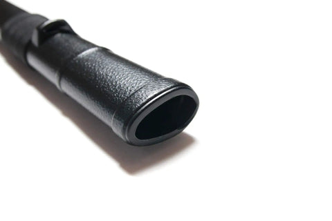 Close-up of Short Bokken Saya Scabbard For Practice Sword Black Plastic Iaido Saya With Kurigata Perfect For Wooden Katana Training Durable