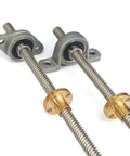 400mm 8mm T8 Lead Screw Kit With Copper Nut, Pillow Bearing Block for smooth, quiet, precise linear motion on 3D printers