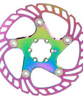 Premium Mountain Bike Disc Brake Pads 180mm five nail tech stainless steel and aluminum alloy backing plate rainbow disc for hydraulic mechanical discs.