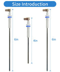 Dead Simple Steam Probe Set With Premium O Rings For Home Barista Upgrades and Crazy Smooth Steaming Results showing sizes 6in and 4in.