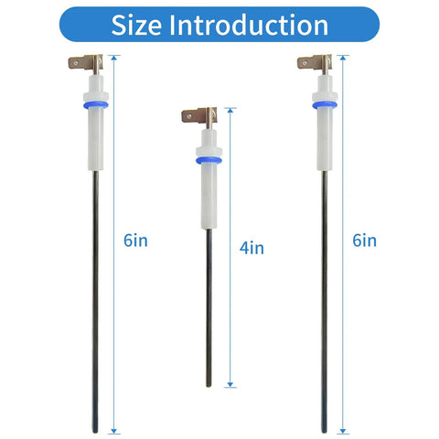 Dead Simple Steam Probe Set With Premium O Rings For Home Barista Upgrades and Crazy Smooth Steaming Results showing sizes 6in and 4in.