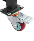 Heavy Duty Expandable Conveyor Roller Table With Adjustable Telescopic Flexible Design For Warehouse Shipping Docks caster with brake locking mechanism.