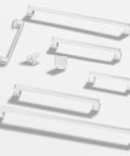 3 Pack Matte White Square Cabinet Knobs And Drawer Pulls For Dresser Wardrobe Cupboard, Modern Kitchen Cabinet Handles, zinc alloy