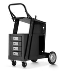 Heavy Duty Welding Cart Built To Haul Four Drawers on Wheels for Mig Welder Up To 220 Lbs, durable rust resistant steel construction