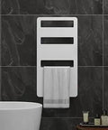 Heated Towel Rack For Bathroom Wall Mounted Electric Towel Warmer With Large Flat Heating Areas For Even Drying Bath Towel Heater And Towel Drying Rack Size Thirty Five Point Four By Eighteen Inch Fast Heat Up And No Fuss Operation.