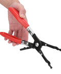 Must Have Sunisfa Auto Soldering Aid Plier For Fast One-Hand Cable Welding held in hand, featuring red easy grip handles.