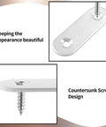 Heavy Duty Straight Corner Braces Forged From Top Shelf Stainless Steel Metal Frame Anchors with countersunk screw design.