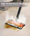 Handheld Steam Cleaner Mop With 50 Oz Tank Delivers 293 Degree Jet Hot Steam Pressure For Deep Cleaning Carpets Floors And Cars Powerful Heavy Duty Steamer Includes 21 Nozzles For Cracks And Tile Work Effortless Home Care Tool Turquoise Finish cleaning floor stain with steam.