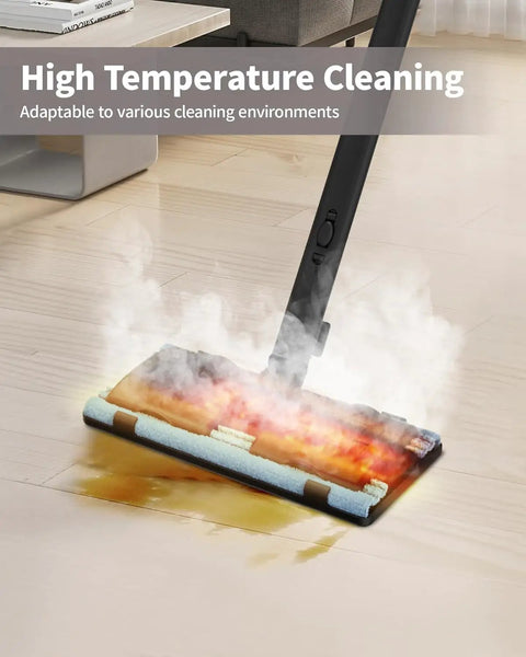 Handheld Steam Cleaner Mop With 50 Oz Tank Delivers 293 Degree Jet Hot Steam Pressure For Deep Cleaning Carpets Floors And Cars Powerful Heavy Duty Steamer Includes 21 Nozzles For Cracks And Tile Work Effortless Home Care Tool Turquoise Finish cleaning floor stain with steam.