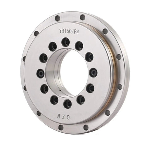 Top Shelf Slewing Bearing Turntable Assembly Yrt100 Abec 7 Grade 100 mm Inner Bore 185 mm Outer Shell 38 mm Thick circular assembly with precision design.