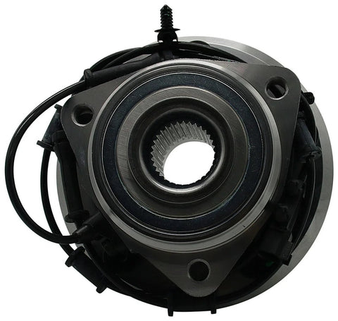 Front view of a Front Wheel Bearing And Hub Assembly For Select Jeep Models Direct Fit OE Engineered Complete Repair