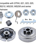 Beefed Up Chainsaw Clutch Assembly Kit For Stihl MS210 MS230 MS250 Saws With Worm Gear And Claws Spread View