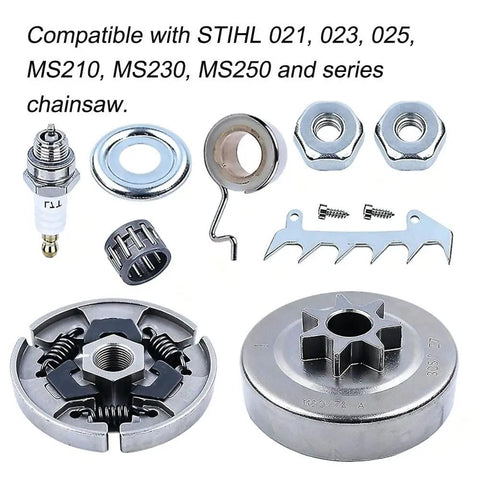 Beefed Up Chainsaw Clutch Assembly Kit For Stihl MS210 MS230 MS250 Saws With Worm Gear And Claws Spread View