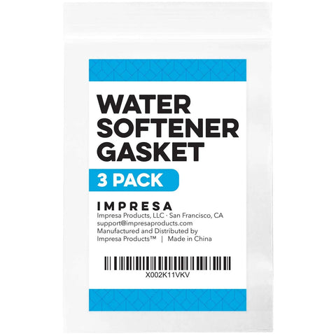 Water Softener Venturi Gasket Replacement Kit, 3 Pack Silicone Gaskets packaging, fits Whirlpool Kenmore Elite Ecodyne