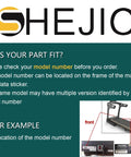 Location guide for model number on treadmill for Durable Treadmill Walking Belt Replacement Compatible With 0K58-01400-0000 And 0K58014000000