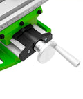 Close-up of the adjustable knob on the Versatile Mini Metal Lathe Cross Slide Table With Vise Fixture for precise machining adjustments.