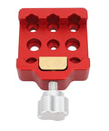 Rugged Dovetail Clamp For Telescopes And Cameras, Universal Adjustable Saddle Mount With Aluminum Alloy Build, red with 8 holes