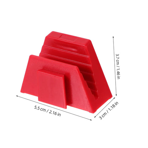 Side view of 12 Piece Plastic Wrench Storage Organizer Tray for Garage and Workshop Modular Wrench Rack Holder, red color