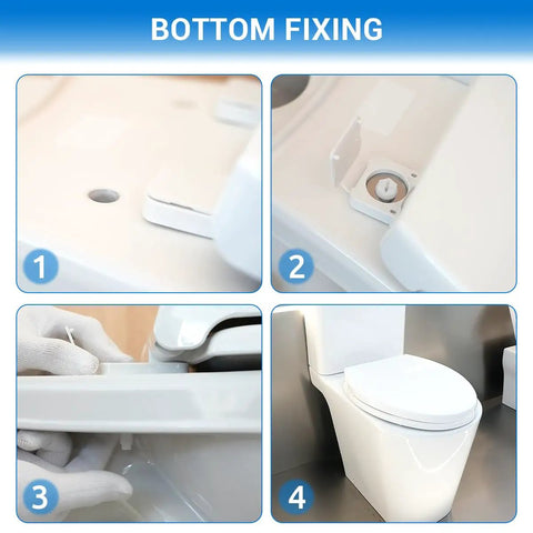 Round Toilet Seat 16.5 Inch Soft Close White Plastic With Rock Solid Mounting That Stays Put All Day Long Smooth Close Action Quick Install Job Total Bathroom Glow Up For Your Home