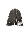 Durable Aluminum Black Backplate For Diving Rig, 15 By 10 Inch Plate, 2mm Thick, Eleven Inch Center Holes For Mounting Doubles
