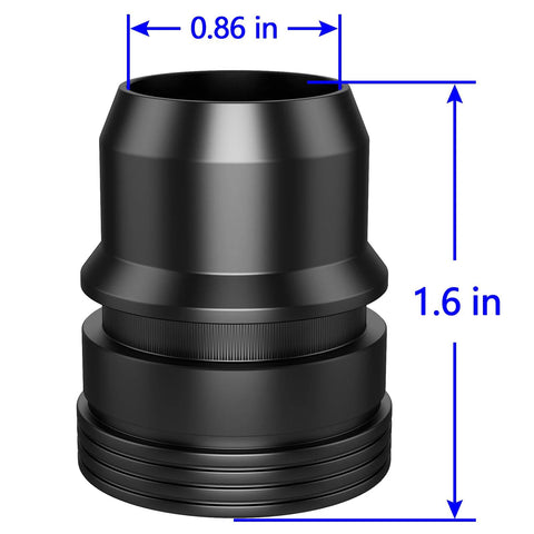 Billet blow-off valve mod plug, black metal, vent-to-atmosphere, Ford F-150 EcoBoost 2.7L/3.5L