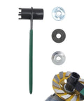 No Sweat Dual Tip Angle Grinder Wrench With Anti Slip Handle, Chromium Vanadium Steel, four claw hex socket and accessories.