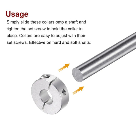 4 Pack Double Split Shaft Collar For 12Mm Shaft Set Screw Clamp On Collars 30Mm Outer Diameter 10Mm Wide Aluminum Anodized For Stoppers Positioning Timing Pulleys And Other Machine Tools on shaft