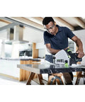 Cordless Circular Saw Packs Serious Punch With 18V To 36V Dual Voltage Switch And Included 5.2 Ah Battery cutting a countertop.