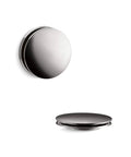 Clearflo Toe Tap Retrofit Conversion Kit For One And A Half Inch Drain Bodies That Replaces Overflow Cover And Stopper, metal titanium finish