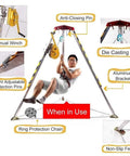 Heavy Duty Confined Space Tripod Rescue Kit With Fall Protection And Industrial Lifting System Built Tough to handle lifting personnel.