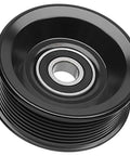 Top Tier Grooved Pulley Accessory Drive Belt Idler For Ford E 350 Econoline 95 To 97 And Super Duty F 250 95 To 97 Perfect Fit Smooth Ride black sealed steel pulley