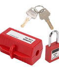 Solid as a Rock Electrical Plug Lockout Device for Industrial Tagout Safety Blocks 100 220V Plugs with 38 Millimeter Padlock Key and keys