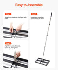 Assembly guide for Updated Lawn Leveling Rake With Roller 17 Inch By 10 Inch Stainless Steel Lawn Leveler with adjustable handle.