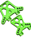 Aluminum Front And Rear Shock Towers For 1 By 18 Traxxas LaTrax Teton Desert Prerunner SST Beefed Up Upgrade Parts 6061 T6 Anodized Green Replaces Stock 7637 Includes Hardware