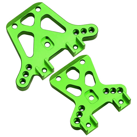 Aluminum Front And Rear Shock Towers For 1 By 18 Traxxas LaTrax Teton Desert Prerunner SST Beefed Up Upgrade Parts 6061 T6 Anodized Green Replaces Stock 7637 Includes Hardware