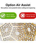 Laser engraving air assist kit for RAY5 10W/20W; adjustable airflow; wooden lattice sample