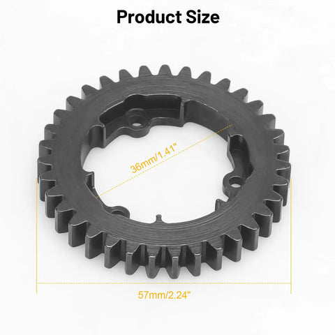 35T 1.5 Mod Spur Gear For Traxxas RC Cars Upgrade Main Gear shown with dimensions, reinforced hardened steel, for XMaxx 6S 8S XRT