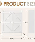 Dimensions of Space Saving Shoe Cabinet With Two Flip Drawers And Adjustable Shelf, Narrow White Shoe Organizer