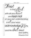 Trust In The Lord Wall Decals Quotes Religious Inspirational Bible Wall Letters For Adults Bedroom And Living Room Decor Easy DIY Stickers For Walls Windows Tiles Furniture Mirrors And More To Level Up Your Space, Proverbs 3:5-6 verse
