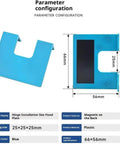 Magnetic Hinge Jig Kit For Quick No Drill Needed Door Install And Drawer Woodworking Accurate Hinges Cutting Guide, dimensions 66x56mm, blue plastic with magnetic back.