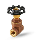 Lead Free 2-1/2 Inch FIP Gate Valve With Cast Brass Body featuring non rising stem and cast iron wheel handle
