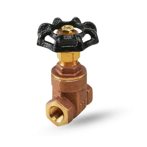 Lead Free 2-1/2 Inch FIP Gate Valve With Cast Brass Body featuring non rising stem and cast iron wheel handle