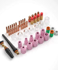 68 Piece TIG Welding Torch Stubby Gas Lens Accessories Kit for WP 17 18 26 Ideal For Weekend Warriors And Pros Alike Includes Glass Cups Stubby Gas Lens Collets O Rings Cup Gaskets Ceramic Nozzles Collet Bodies Back Cups And More