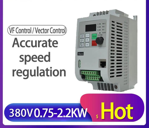 380V 5.5KW Variable Frequency Drive For 3 Phase Motors Heavy Duty VFD Inverter Speed Controller And Frequency Converter Display