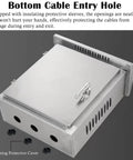 Heavy Duty 304 Stainless Steel Waterproof Electrical Box Enclosure for Street Lighting with bottom cable entry and protective cover