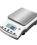 Top Notch 5000G Lab Scale With 0.01G Readability And Calibration Weights, Digital Analytical Balance silver-white design