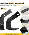 Left Right Rotary Tine Kit For Honda Tillers FRC800K1 FRC800 Replacement Part 06722 V20 003, close-up of black tines, set of 6.
