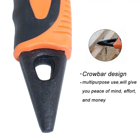 Close-up of Two Pack Adjustable Wrench Set with crowbar design, showing orange and black grip handle made of pro grade forged steel.
